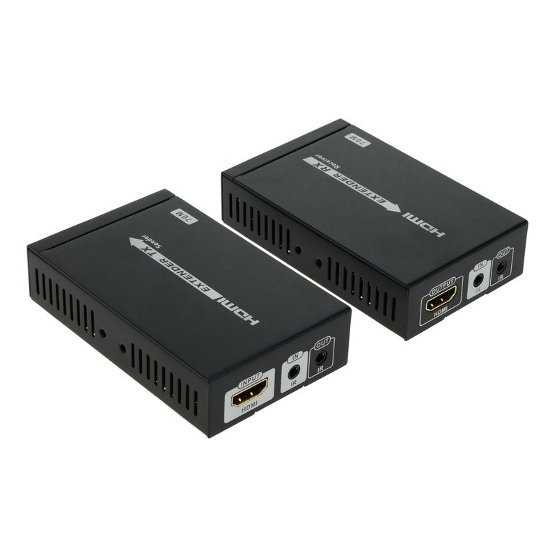 Extensor HDMI por cable UTP 70m compatible con HDBT HDbaseT con IR FullHD 2K 4K 3D - HL05900 - 01