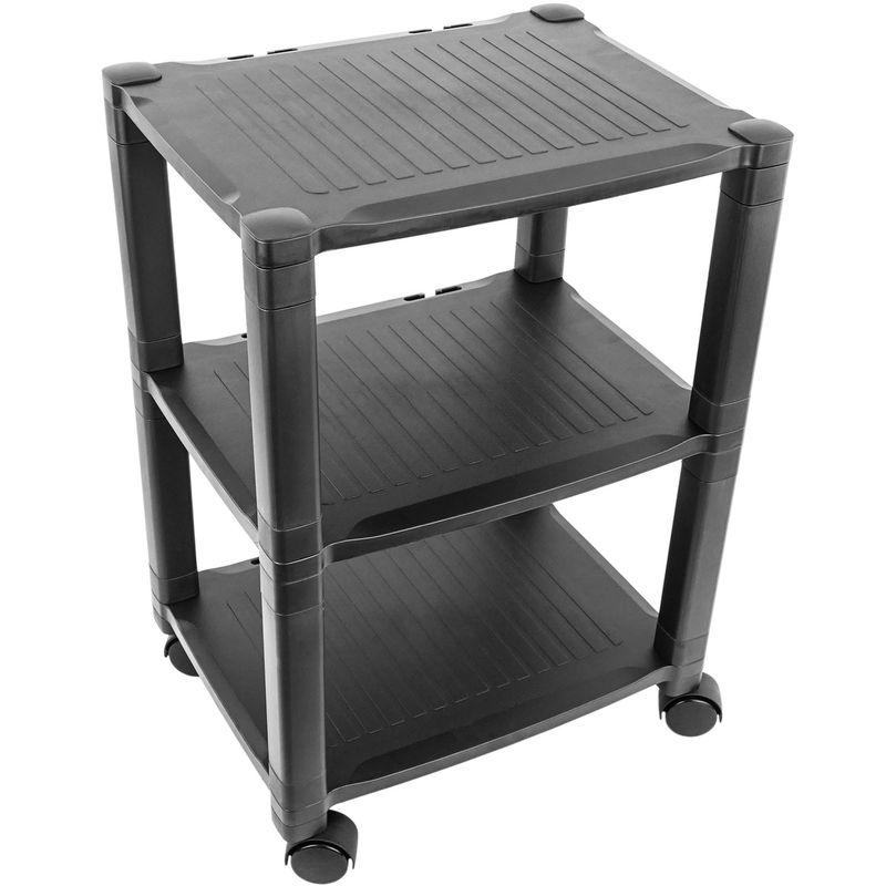 Mesa auxiliar 3 niveles para impresora con ruedas - AG06400 - 01