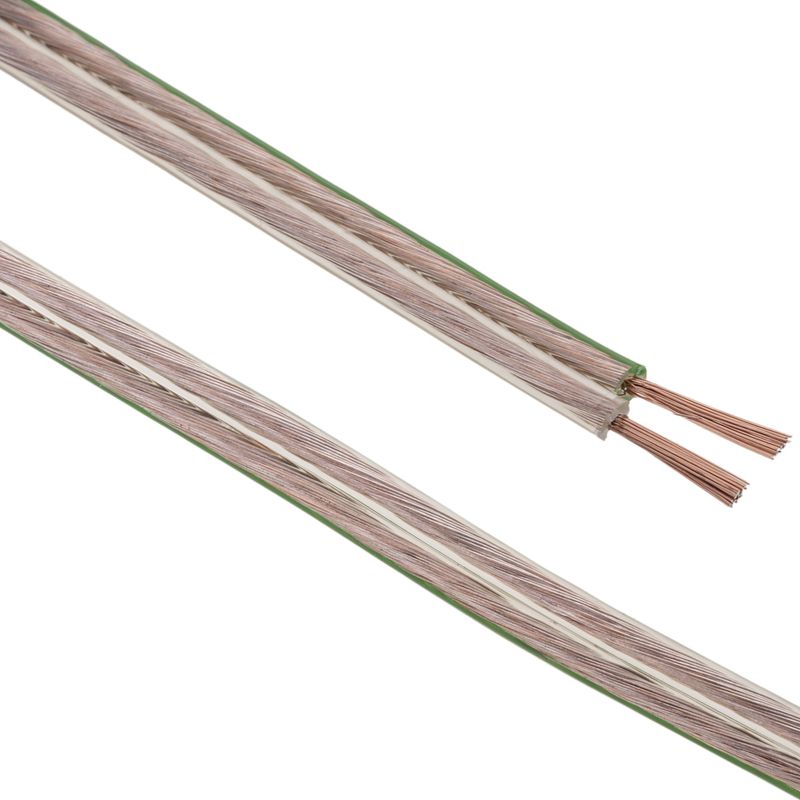 Bobina de Cable de altavoz de 2x1.00 de 100 metros transparente con indicador de polaridad - AL02300 - 01