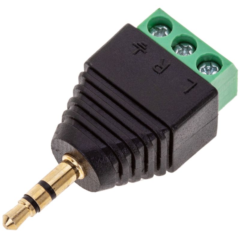Conector jack 3.5mm estéreo a bloque de terminales de 3-pin - AY09700 - 01