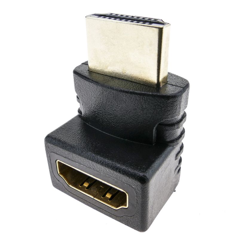 Adaptador HDMI de tipo HDMI-A macho a HDMI-A hembra acodado arriba - HD04600 - 01
