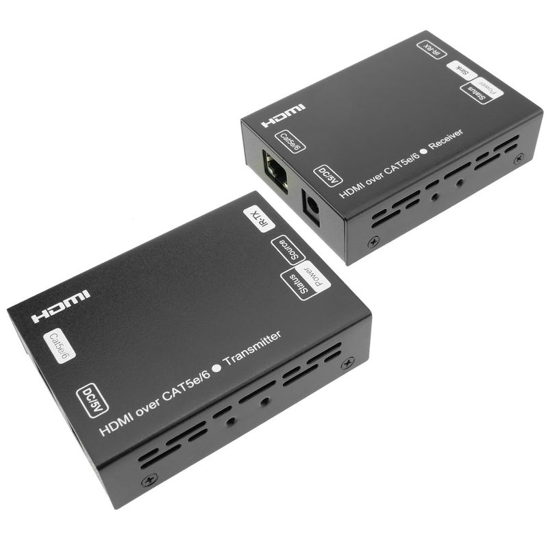 Extensor HDMI Prolongador FullHD 1080p a través de cable ethernet Cat.5e Cat.6 60m - Tx y Rx - HB03300 - 01