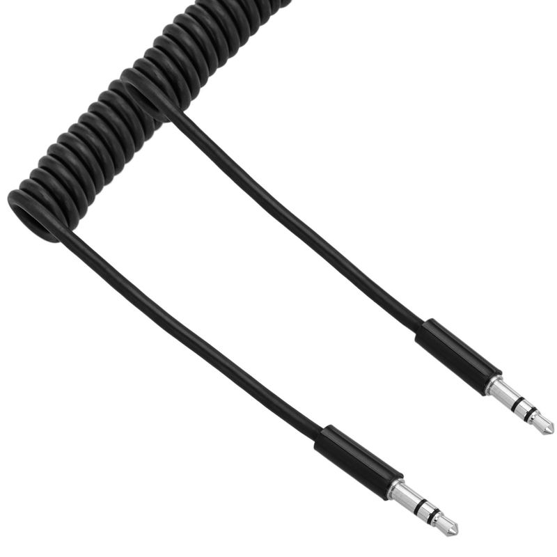 Cable audio estéreo minijack 3.5 macho macho 1m rizado flexible - TV07900 - 01