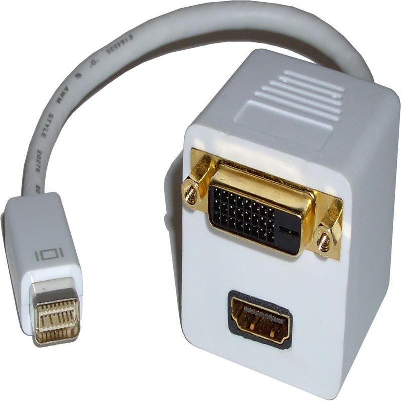 Cable duplicador pasivo de miniDVI macho a DVI-D y HDMI - DV06900 - 01