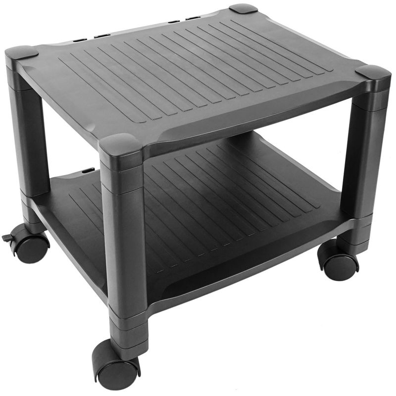 Mesa auxiliar 2 niveles para impresora con ruedas - AG06100 - 01