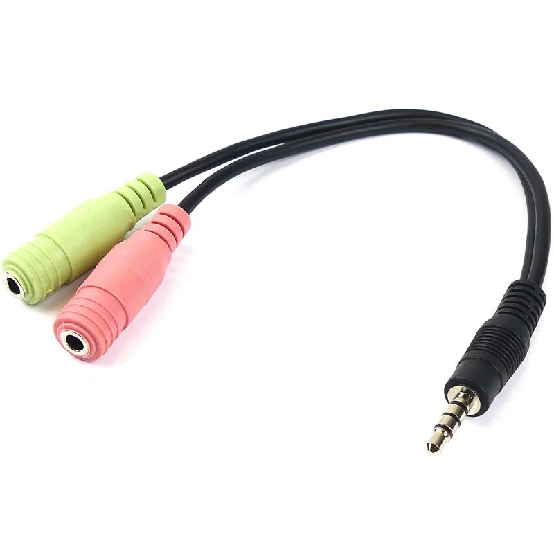 Adaptador de audio OMTP para auricular y micrófono minijack 3.5mm - AW01000 - 01