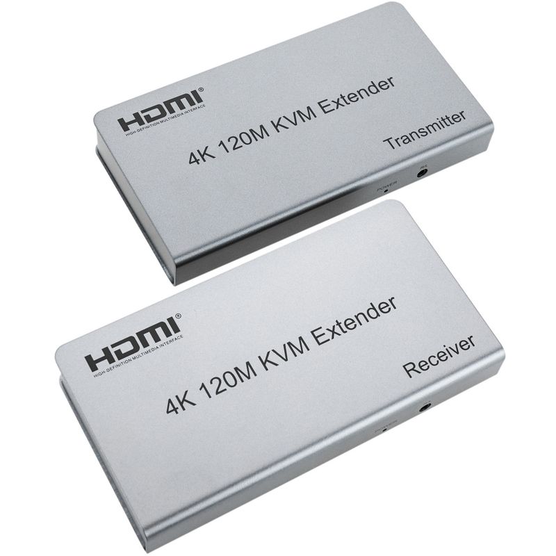 Extensor KVM de 4K HDMI USB IR a través de Ethernet hasta 120m emisor y receptor - HN03100 - 01